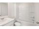 Simple bathroom with a shower/tub combo at 608 Kimberwick Dr, Locust Grove, GA 30248