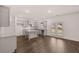 Kitchen with gray cabinets, granite countertops, and an island at 608 Kimberwick Dr, Locust Grove, GA 30248