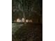 Exterior home view with trees and landscaping surrounding the residence creating a peaceful ambiance at night at 103 Royal Way, Mcdonough, GA 30252