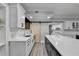 Modern basement kitchen with white cabinets and quartz counters at 8540 Prairie Dunes Way, Duluth, GA 30097