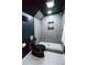 Modern bathroom with black toilet and shower at 1466 Hardin Ave, Atlanta, GA 30337