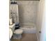 Bathroom with shower/tub combo and updated fixtures at 102 Cedar Chase Rd, Atlanta, GA 30324