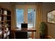 Home office with built-in shelving and French doors at 102 Cedar Chase Rd, Atlanta, GA 30324