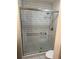 Modern shower with subway tile and glass enclosure at 102 Cedar Chase Rd, Atlanta, GA 30324