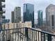 Stunning city view from the balcony showing many buildings at 195 14Th Ne St # 2103, Atlanta, GA 30309
