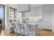 Sleek modern kitchen featuring white cabinetry, an island with seating, and stainless steel appliances at 2575 Peachtree Ne Rd # 14A, Atlanta, GA 30305
