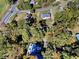 Aerial view showcasing property lines and surrounding area at 3530 Dahlonega Hwy, Cumming, GA 30028