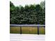 Outdoor deck featuring a dark-stained wood railing and a view of mature trees at 306 Mountain Laurel Walk, Canton, GA 30114