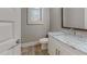 Modern bathroom with white vanity and marble countertop at 2259 County Line Rd, Acworth, GA 30101