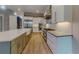 Modern kitchen with stainless steel appliances and an island at 2259 County Line Rd, Acworth, GA 30101