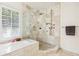 Bright bathroom featuring a walk-in glass shower at 3127 Lenox Road # 6, Atlanta, GA 30324