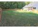Spacious backyard with green grass and a wooden privacy fence at 3406 Ravensworth Nw Trce, Kennesaw, GA 30144