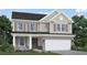 Charming two-story home featuring stone accents, a two-car garage, and a well-manicured lawn at 6004 Spring Way, Stonecrest, GA 30038