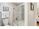 Clean bathroom with marble shower and a bathtub at 27303 Plantation Ne Dr, Atlanta, GA 30324