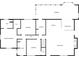 A floorplan featuring a primary bedroom, bath, kitchen, living room, sunroom, and dining area at 2298 Cole Lake Rd, Dallas, GA 30157