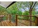 Wooden deck overlooking a lush, green backyard at 4599 Park Dr, Pine Lake, GA 30083