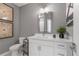 Cozy bathroom featuring a white vanity, neutral decor, modern fixtures, and clean finishes at 371 Grant Se Cir # 1814, Atlanta, GA 30315