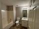 Clean bathroom, includes a toilet, sink, and shower/tub combo at 194 Spring Leaf Dr, Dallas, GA 30157