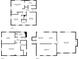 Complete set of floor plans for the home's three levels, showcasing room layouts at 3715 Leisure Ln, College Park, GA 30349