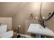 Powder room with pedestal sink and modern fixtures at 648 Glendale Rd, Scottdale, GA 30079