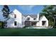 This backyard features a rectangular pool and patio with outdoor dining, set against a striking modern home at 440 Allyson Cir, Alpharetta, GA 30009