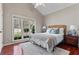 Cozy bedroom with a large window, vaulted ceiling, and plush bedding at 8150 Albritton Downs, Cumming, GA 30041