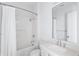 Clean bathroom with shower/tub combo and modern vanity at 377 Anders N, Chattahoochee Hills, GA 30268