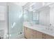 Elegant bathroom with double sinks, shower, and bathtub at 377 Anders N, Chattahoochee Hills, GA 30268