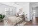 Bright bedroom with hardwood floors and ceiling fan at 377 Anders N, Chattahoochee Hills, GA 30268