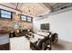 Living room with exposed brick wall and modern furniture at 170 Boulevard Se # E003, Atlanta, GA 30312