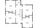 Second floor plan with multiple bedrooms and a hall bath at 4671 Collins Ave, Acworth, GA 30101