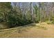 Backyard featuring mature trees, a well-manicured lawn, and lush greenery offering a private outdoor space at 1366 Emory Ne Rd, Atlanta, GA 30306