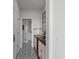 Bathroom with a double vanity and patterned floor at 3475 Oak Valley Rd # 2820, Atlanta, GA 30326