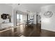 Elegant dining room featuring a modern chandelier and hardwood floors at 3475 Oak Valley Rd # 2820, Atlanta, GA 30326