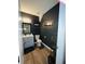 Modern bathroom with dark walls and updated vanity at 405 Pecan Wood, Fairburn, GA 30213