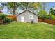 An exterior shot of the home's outbuilding in the backyard with a white entry door at 1331 Walker Ave, Atlanta, GA 30344