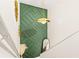 Stylish stairwell with green geometric wall accent and gold light fixture at 385 Ralph Mcgill Ne Blvd # E, Atlanta, GA 30312