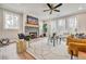 Cozy living room showcasing a fireplace, TV, and stylish seating at 1697 Eastside Parc St, Atlanta, GA 30316