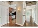 Kitchen with stainless steel appliances, dark cabinetry, and modern lighting at 361 17Th Nw St # 1001, Atlanta, GA 30363