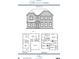 Two-story home architectural drawing, showcasing front elevation and floor plans at 495 Hancock Se Dr, Atlanta, GA 30354