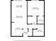 Detailed floor plan featuring a living room, bedroom, kitchen, dining area and bath at 400 17Th Nw St # 2120, Atlanta, GA 30363