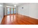 Bright living area featuring hardwood floors and large windows at 400 17Th Nw St # 2120, Atlanta, GA 30363