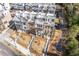 Aerial view of townhome community, lot 45 highlighted at 1788 Peach Blossom Ne Ln # 45, Atlanta, GA 30324