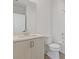 Bathroom with single vanity, quartz countertop and shower at 1788 Peach Blossom Ne Ln # 45, Atlanta, GA 30324