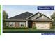 Brick home with a two-car garage and landscaping at 112 Scarlett Place Dr, Bowdon, GA 30108