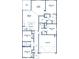 Detailed floor plan showcasing the layout of the home, including the bedrooms, living spaces, and garage at 130 Oakchase Park Ln, Hampton, GA 30228