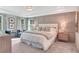 Relaxing main bedroom with a tray ceiling, board and batten accent wall, and sitting area at 151 Sunshower Rdg, Canton, GA 30114