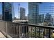 Condo balcony with cityscape view at 1080 Peachtree Ne St # 1408, Atlanta, GA 30309