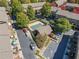 Aerial view of townhome community with a pool and ample parking at 2380 Crescent Park Ct # 4, Atlanta, GA 30339