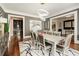Dining room with modern lighting and decor, perfect for entertaining guests at 980 Fenimore Cir, Sandy Springs, GA 30350